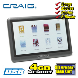 Craig 4.3 inch Music & Movie Player Model# CMP-641F