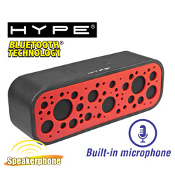 HiFi Bluetooth Speaker / Speakerphone Model# HY-523-BT-RED