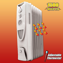 1500 Watt Oil Filed Radiator Model# OR18
