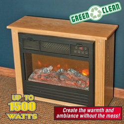 Light Oak Electric Infrared Fireplace Model# XAEF-23A
