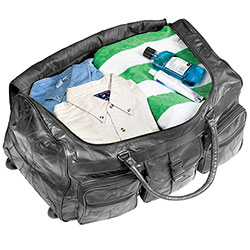 Patchwork Leather Rolling Duffle Bag&nbsp;&nbsp;Model#&nbsp;HS2090