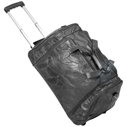 Black Leather Rolling Duffle Bag Model# A0928