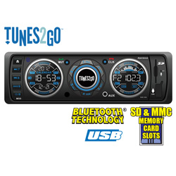 Tunes2Go Car Stereo with Bluetooth&nbsp;&nbsp;Model#&nbsp;RUS-121B