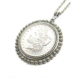 Morgan Dollar Pendant with Silvertone Bezel