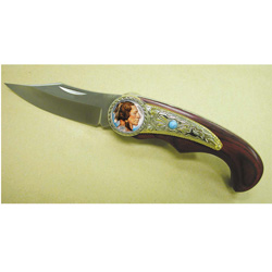 Colorized Buffalo Nickel Pocket Knife