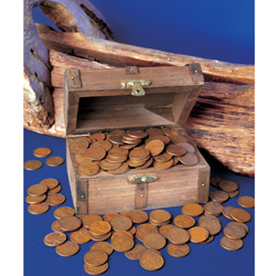 Treasure Chest of 51 Historic Coins