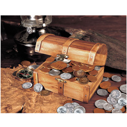 Treasure Chest of 51 Historic Coins