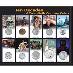 10 Decades 20th Century Coins