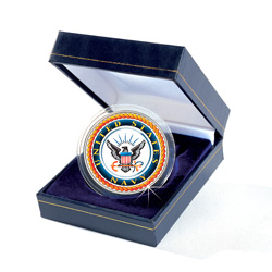 Armed Forces Commemorative Colorized JFK Half Dollar - Navy