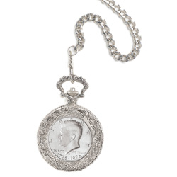 JFK Bicentennial Half Dollar Pocket Watch