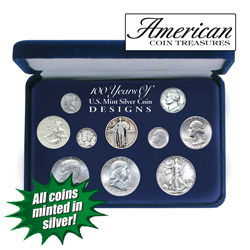 100 Years of US Mint Silver Coinage Model# 1042
