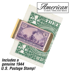 Brass Train Stamp Money Clip&nbsp;&nbsp;Model#&nbsp;5657