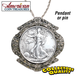 Walking Liberty Half Dollar Pendant&nbsp;&nbsp;Model#&nbsp;5693