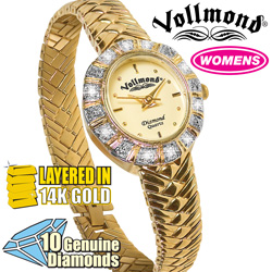 Vollmond® 10 Diamond Womens Watch Model# HTL001D10