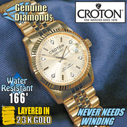 Croton Ladies 6 Diamond Automatic Watch&nbsp;&nbsp;Model#&nbsp;CR207699YLCD