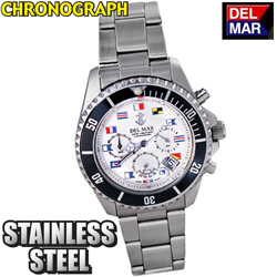 Del-Mar White Nautical Watch Model# 50214