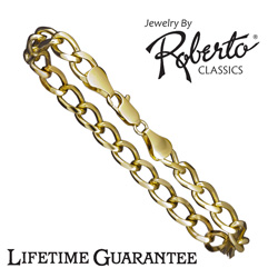 Mens Curb Gold Bracelet