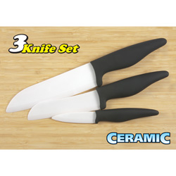 Ceramic 3-Pc. Santoku Knife Set Model# A05-3-3P5S6