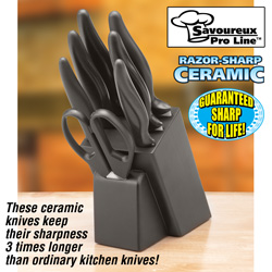 7 Piece Ceramic Knife Set with Block&nbsp;&nbsp;Model#&nbsp;80293