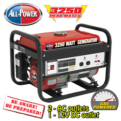 All Power 3250W Generator&nbsp;&nbsp;Model#&nbsp;APG-3012