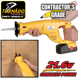 Tornado Tools 21.6V Cordless Reciprocating Saw&nbsp;&nbsp;Model#&nbsp;PLCU-01