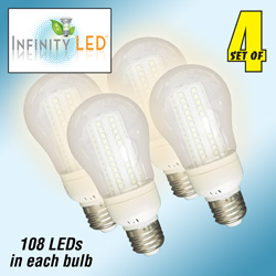 4 Pack Cool 108 LED Bulbs&nbsp;&nbsp;Model#&nbsp;UAB61CW/4PK