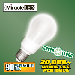 Edison Shaped LED Bulb Model# MIRACLE LED EDISON-FROSTED