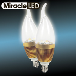 2 Pack Warm LED Candelabra Bulbs Model# 604510