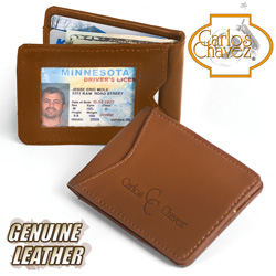 Carlos Chavez Brown Leather Clip Wallet Model# H1024-A-BR
