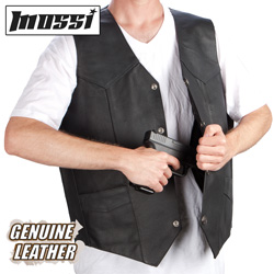 Mossi Leather Concealment Vest Model# SG-103