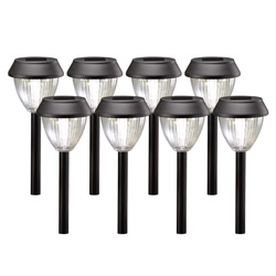 8-Piece Solar Light Set with 2 Spotlights&nbsp;&nbsp;Model#&nbsp;400079-08