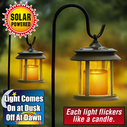 Flicker Candle Solar Lights - Pair&nbsp;&nbsp;Model#&nbsp;ESL-04-8