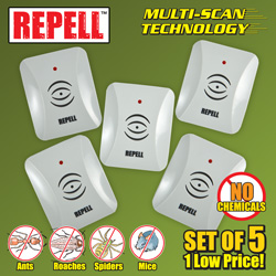 Ultrasonic Pest Repeller 5 Pack&nbsp;&nbsp;Model#&nbsp;GH-324