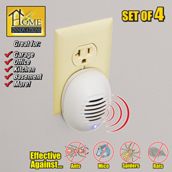 4 Pack Ultrasonic Pest Repellers&nbsp;&nbsp;Model#&nbsp;G-03241