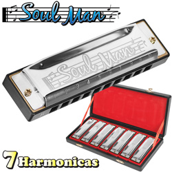 7 Piece Harmonica Set Model# JH1020A7
