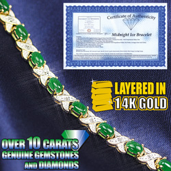 Diamond And Emerald Bracelet Model# 403020