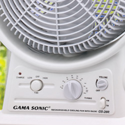 Portable Rechargeable Fan/Radio&nbsp;&nbsp;Model#&nbsp;PRTFAN