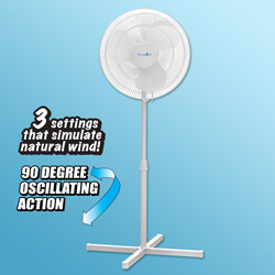 16 inch Oscillating Stand Fan Model# PFE16LG