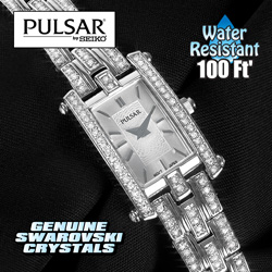 Pulsar Womens Crystal Watch Model# PEGE23