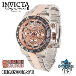 Invicta Chronograph Watch - Rosegold Dial&nbsp;&nbsp;Model#&nbsp;7409