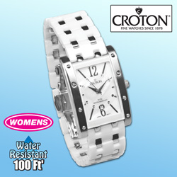 Croton Ceramic Womens Watch&nbsp;&nbsp;Model#&nbsp;CN207417WHMP
