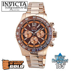 Invicta Rosegold Diver Chronograph Watch Model# 7411