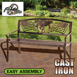 Bronze Cast Iron Freedom Bench&nbsp;&nbsp;Model#&nbsp;50104260