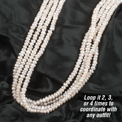 100 inch White Pearl Necklace&nbsp;&nbsp;Model#&nbsp;100-PRL
