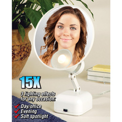 15X Magnifying Light Mirror Model# FL-615