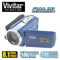 Vivitar 8MB HD Camcorder Kit&nbsp;&nbsp;Model#&nbsp;DVR940-BLU/KIT-HRT