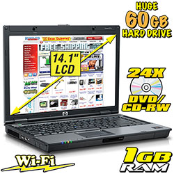 Hewlett Packard Duo Core Laptop Computer&nbsp;&nbsp;Model#&nbsp;1.6GHZ/60GB/DVD-CDRW