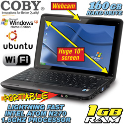 Coby 10.1 Inch Portable Netbook Model# NBPC1022XPBLK