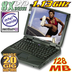 Compaq 1.13GHz Laptop Computer&nbsp;&nbsp;Model#&nbsp;H113GLPDVD