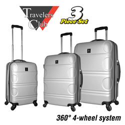 Silver ABS Luggage Set&nbsp;&nbsp;Model#&nbsp;PR-67103-EX